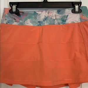 Lululemon orange skort size 6